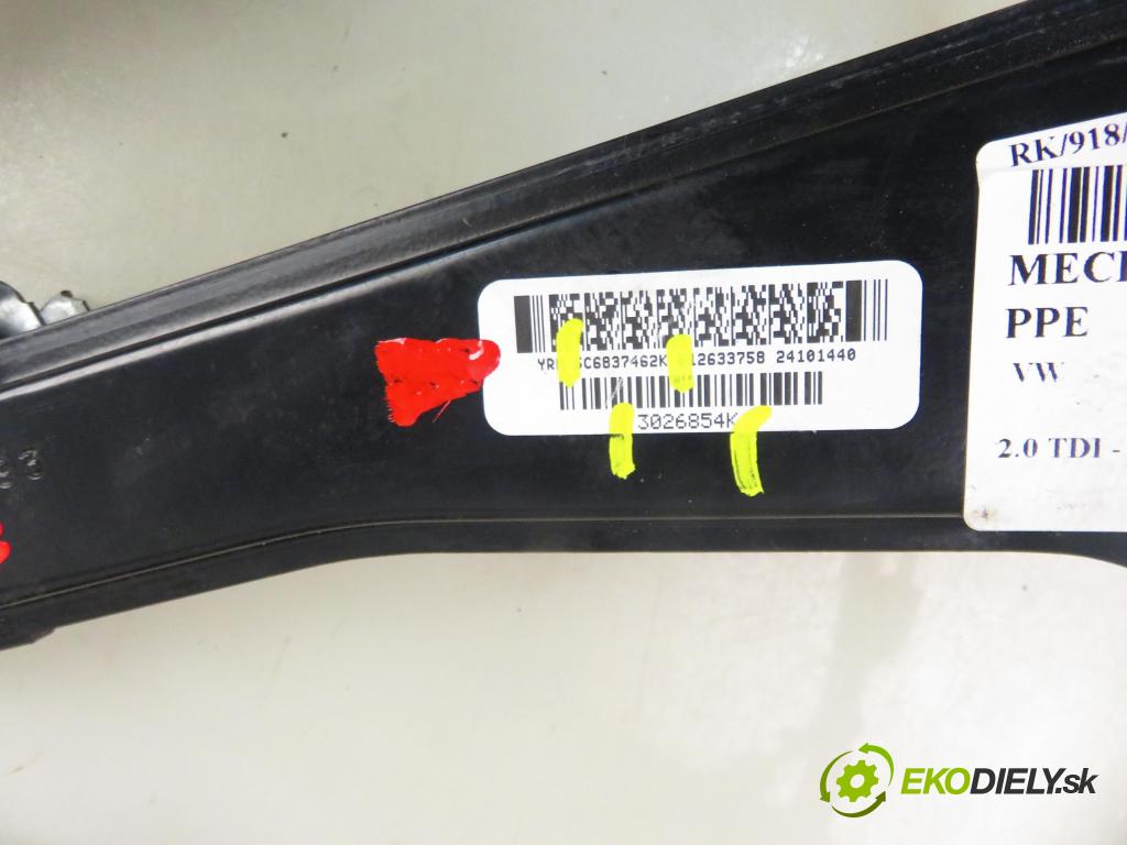 VW JETTA IV (162, 163, AV3, AV2) SEDAN 2014 81,00 2.0 TDI CR 110 - CUUA 1968,00 mechanismus oken PPE 5C6837462K ; 3026854K