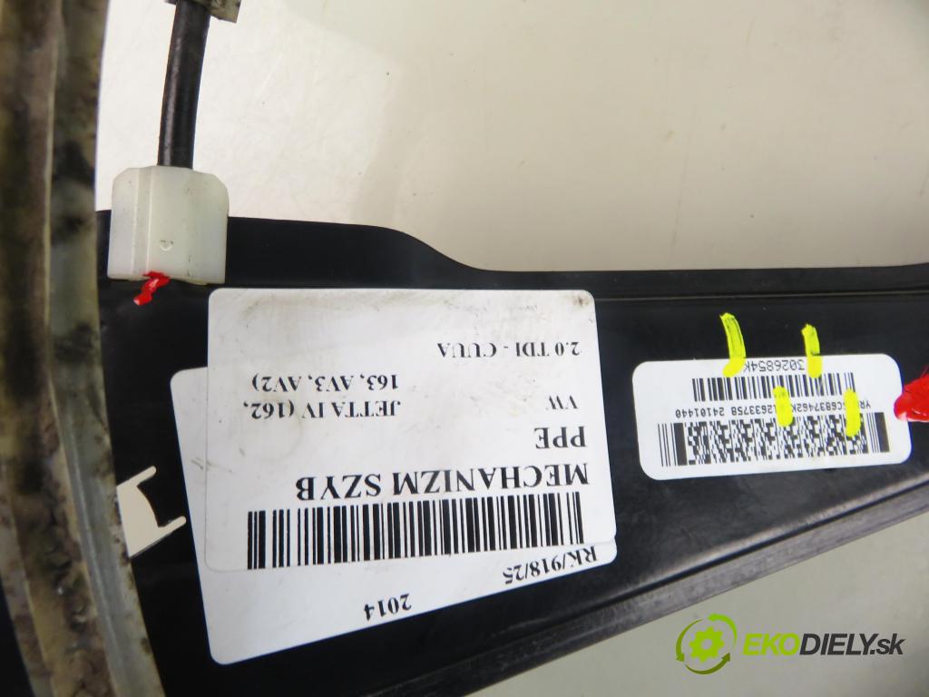 VW JETTA IV (162, 163, AV3, AV2) SEDAN 2014 81,00 2.0 TDI CR 110 - CUUA 1968,00 mechanismus oken PPE 5C6837462K ; 3026854K
