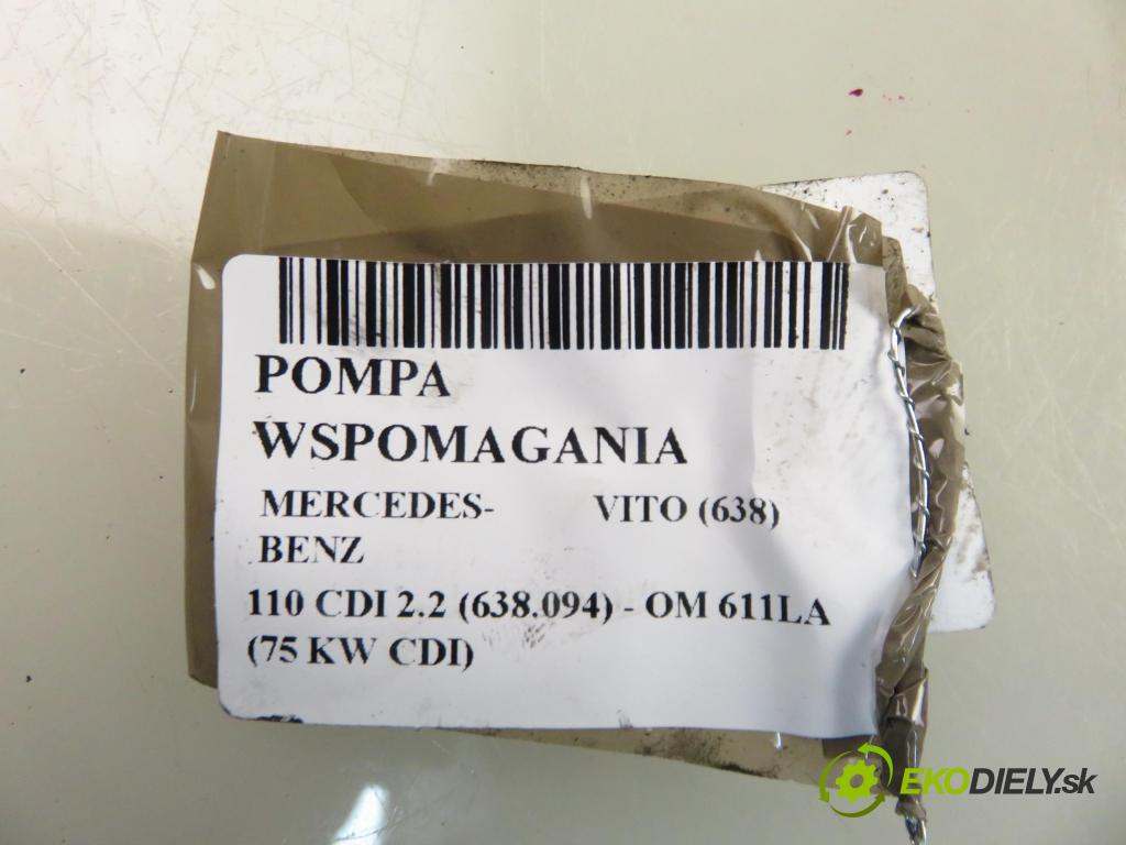 MERCEDES-BENZ VITO Skrzynia (638) FURGON 2002 75,00 110 CDI 2.2 (638.094) - OM 611LA (75 KW CDI) 2151,00 Pumpa servočerpadlo  (Servočerpadlo)