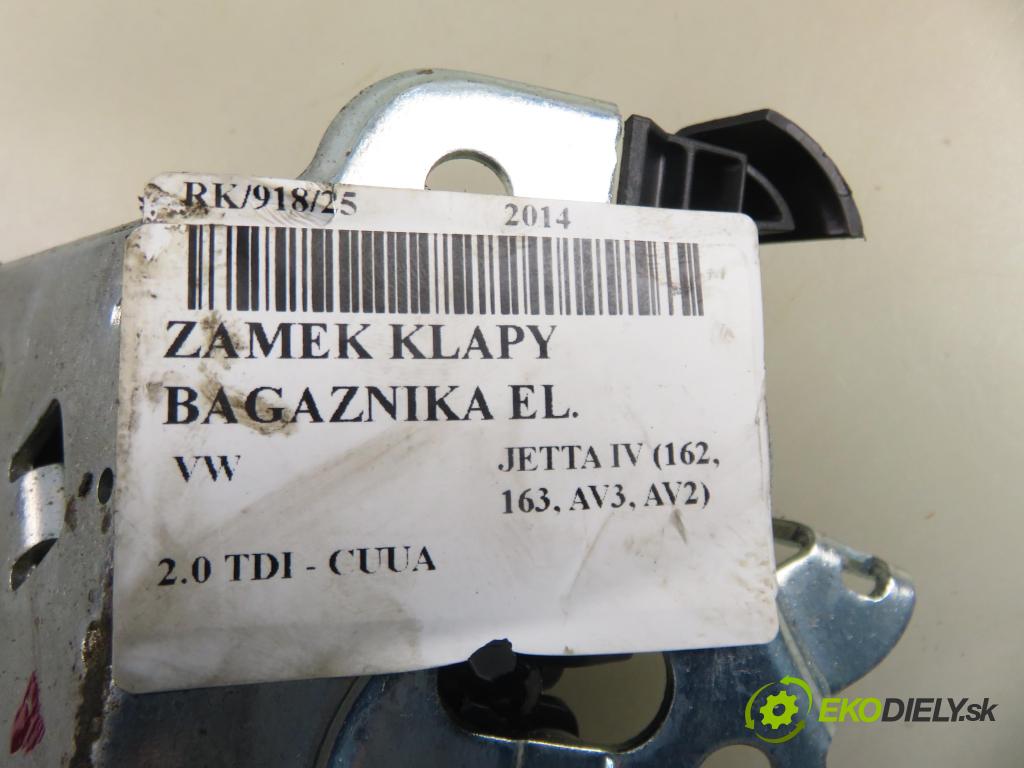 VW JETTA IV (162, 163, AV3, AV2) SEDAN 2014 81,00 2.0 TDI CR 110 - CUUA 1968,00 zámok dveří kufr EL. 5C6827505D