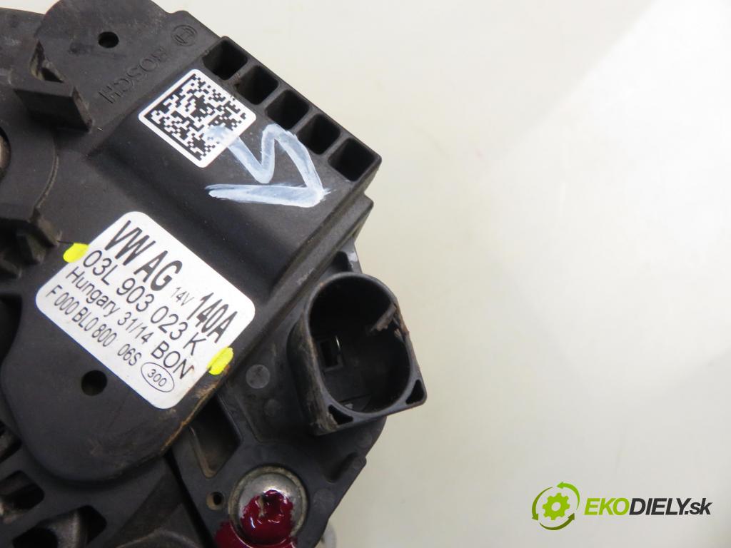 VW JETTA IV (162, 163, AV3, AV2) SEDAN 2014 81,00 2.0 TDI CR 110 - CUUA 1968,00 Alternátor 03L903023K (Alternátor)