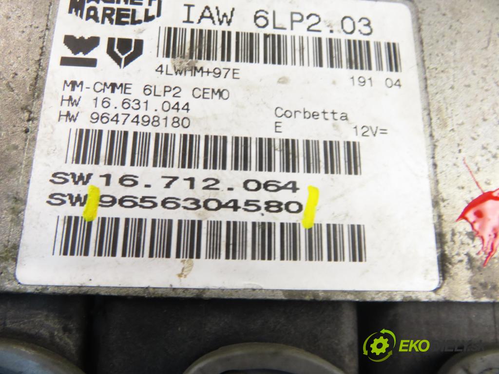 PEUGEOT 206 liftback (2A/C) HB 2004 65,00 1.4 16V - KFU (ET3J4) 1360,00 Riadiaca jednotka Motor 9656304580