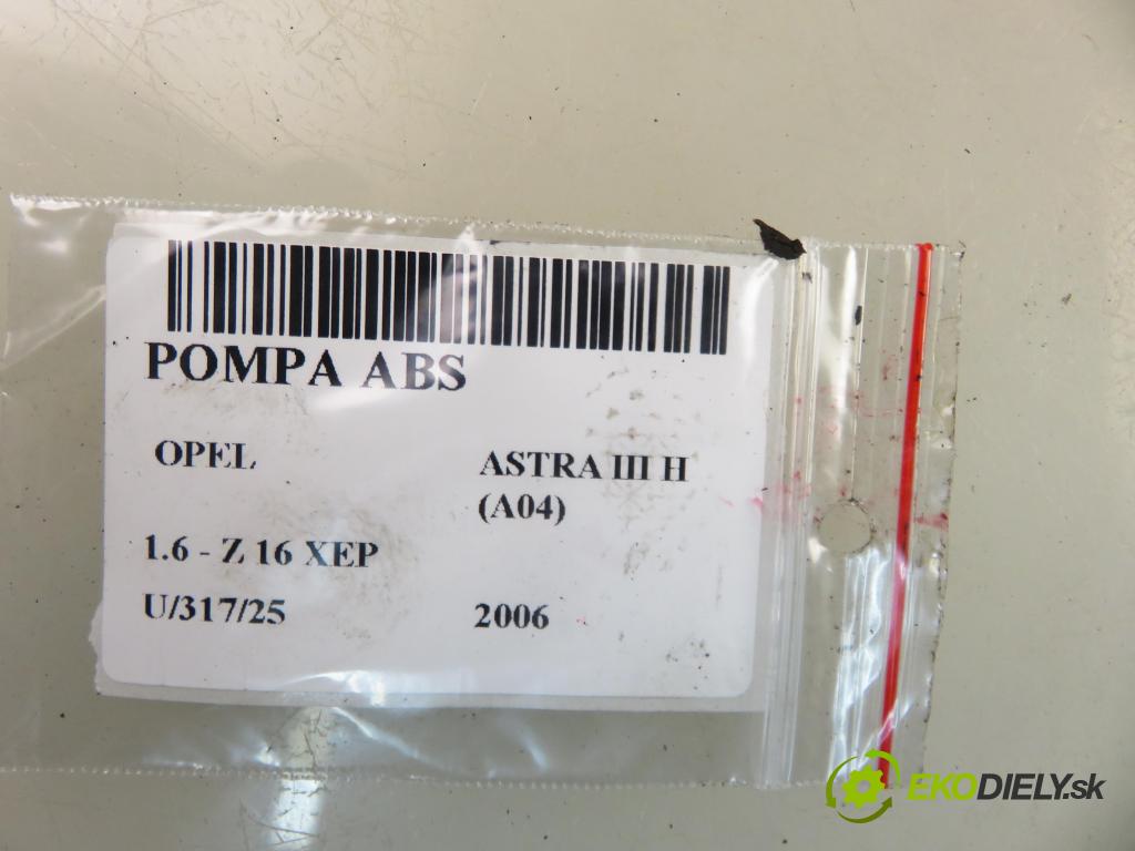 OPEL ASTRA H (A04) HB 2006 77,00 1.6 - Z 16 XEP 1598,00 Pumpa ABS 13213610 (Pumpa ABS)
