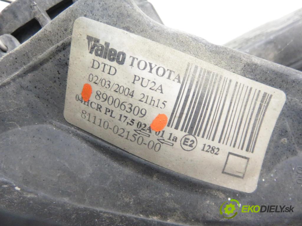 TOYOTA COROLLA (_E12_) HB 2004 71,00 1.4 VVT-i 97 (ZZE120) - 4ZZ-FE 1398,00 Svetlo PP 89006309