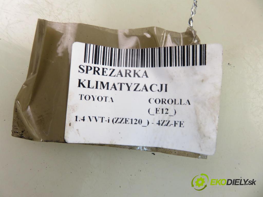 TOYOTA COROLLA (_E12_) HB 2004 71,00 1.4 VVT-i 97 (ZZE120) - 4ZZ-FE 1398,00 KOMPRESOR: klimatizácie 4472206362 (Kompresor klimatizácie)