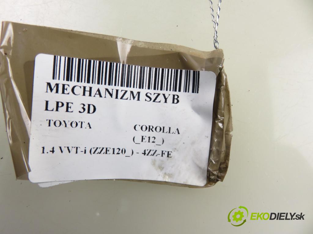 TOYOTA COROLLA (_E12_) HB 2004 71,00 1.4 VVT-i 97 (ZZE120) - 4ZZ-FE 1398,00 mechanismus oken 3D 992045100 ; 0130822031