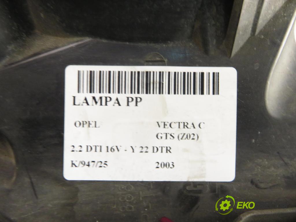 OPEL VECTRA C GTS (Z02) LIFTBACK 2003 92,00 2.2 DTI 16V 125 - Y 22 DTR 2172,00 Svetlo PP