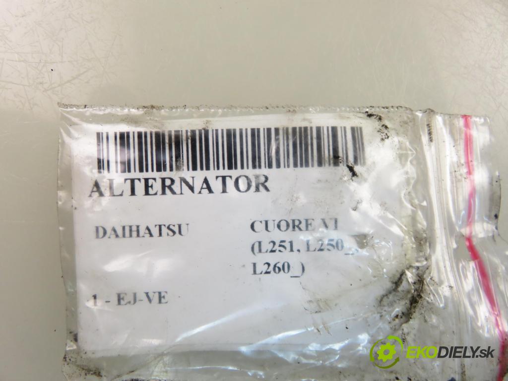 DAIHATSU CUORE VI (L251, L250_, L260_) HB 2005 43,00 1 - EJ-VE 989,00 Alternátor 2706097202 (Alternátory)
