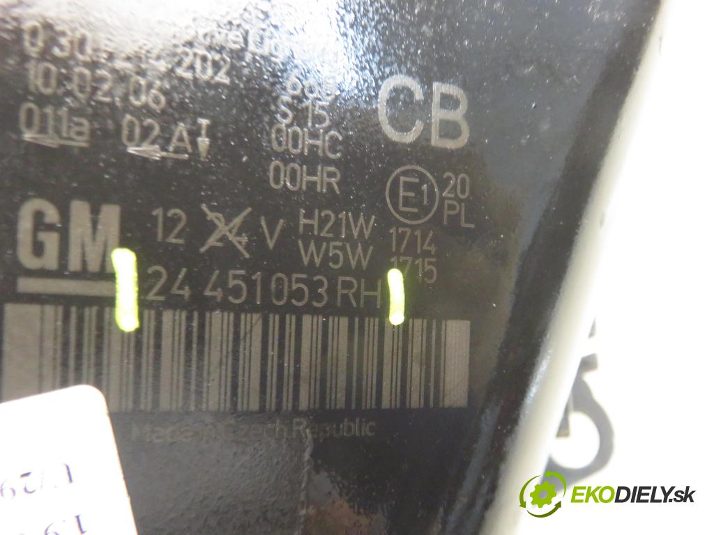 OPEL ZAFIRA B (A05) MINIVAN 2006 74,00 1.9 CDTI 8V 101 - Z 19 DTL 1910,00 Svetlo PP 24451053RH