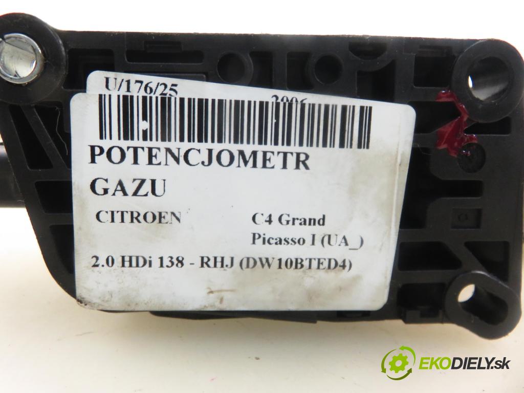CITROEN C4 Grand Picasso I (UA_) MINIVAN 2006 100,00 2.0 HDi 138 - RHJ (DW10BTED4) 1997,00 Potenciometer plynu 9654725380 ; 0280755044 (Potenciometer plynového pedálu)