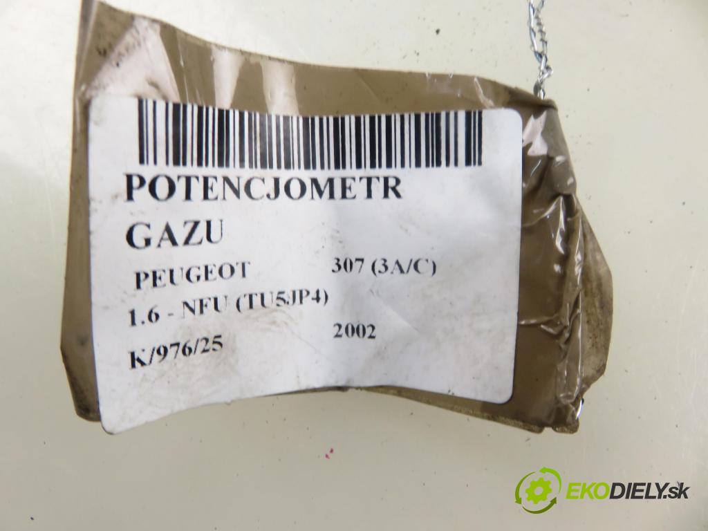 PEUGEOT 307 (3A/C) HB 2002 81,00 1.6 - NFU (TU5JP4) 1587,00 Potenciometer plynu 9643365680 (Potenciometer plynového pedálu)