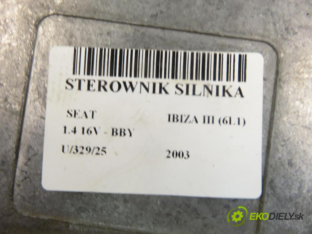 SEAT IBIZA III (6L1) HB 2003 55,00 1.4 16V - BBY 1390,00 Riadiaca jednotka Motor 036906034AH