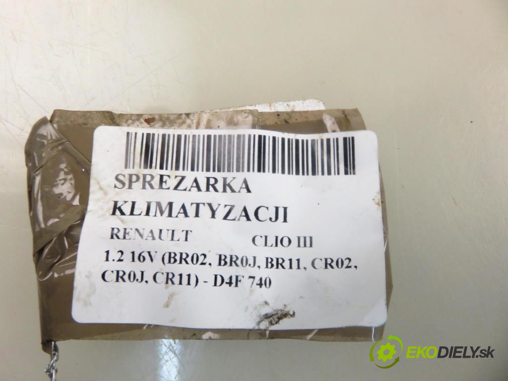 RENAULT CLIO III (BR0/1, CR0/1) HB 2006 55,00 1.2 16V 75 - D4F 740 1149,00 KOMPRESOR: klimatizácie 8200357173 (Kompresor klimatizácie)