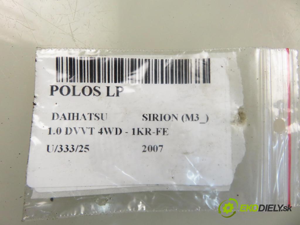 DAIHATSU SIRION (M3_) HB 2007 51,00 1.0 DVVT 4WD - 1KR-FE 998,00 poloos LP