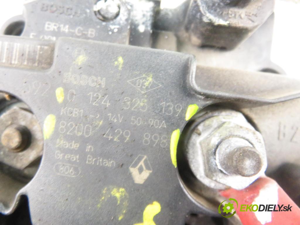 RENAULT CLIO III (BR0/1, CR0/1) HB 2006 55,00 1.2 16V 75 - D4F 740 1149,00 Alternátor 8200429898 ; 0124325139 (Alternátor)