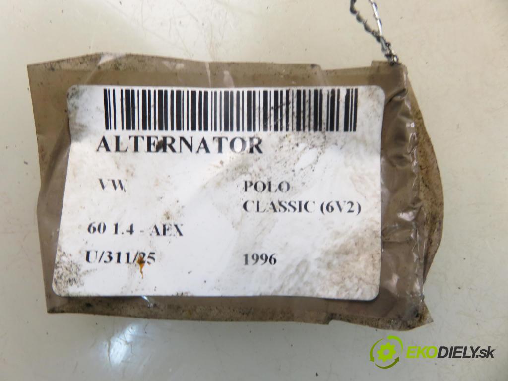 VW POLO CLASSIC (6V2) SEDAN 1996 44,00 1.4 60 - AEX 1390,00 Alternátor 028903025H (Alternátor)