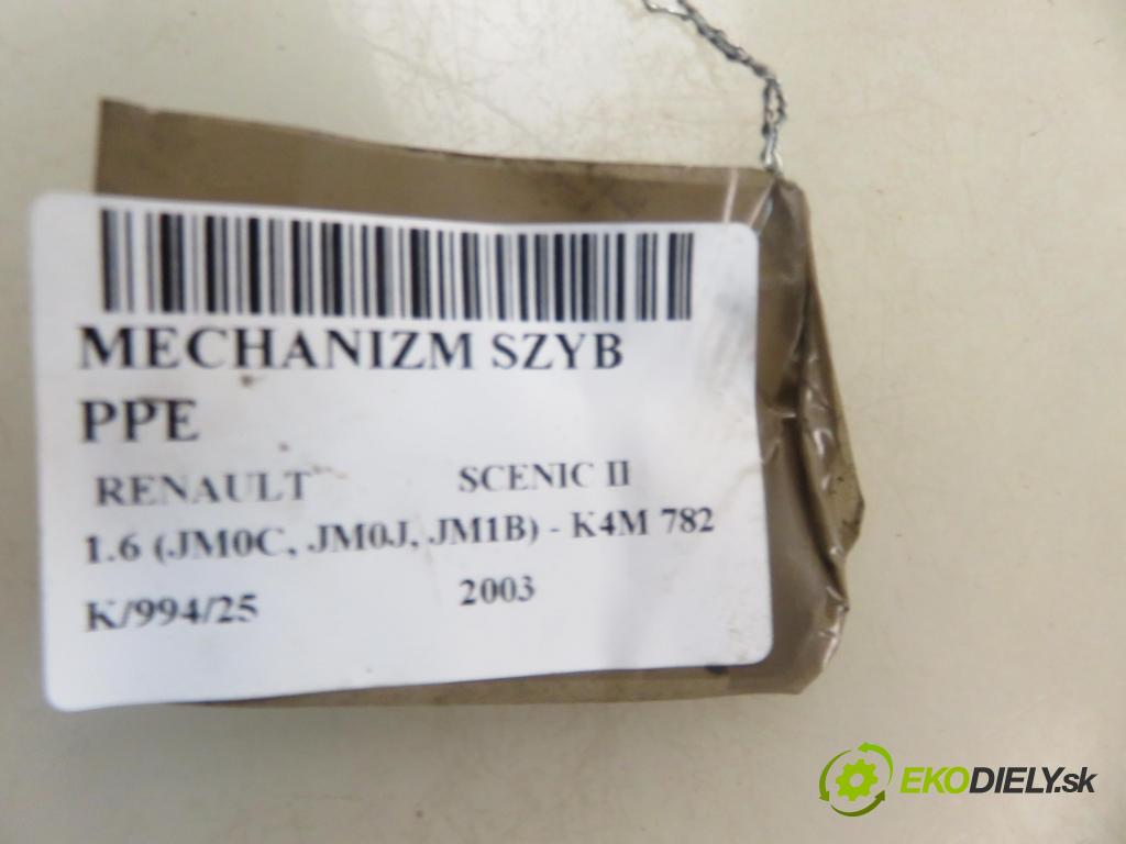 RENAULT SCENIC II (JM0/1_) MINIVAN 2003 83,00 1.6 (JM0C, JM0J, JM1B) - K4M 782 1598,00 mechanismus oken PPE