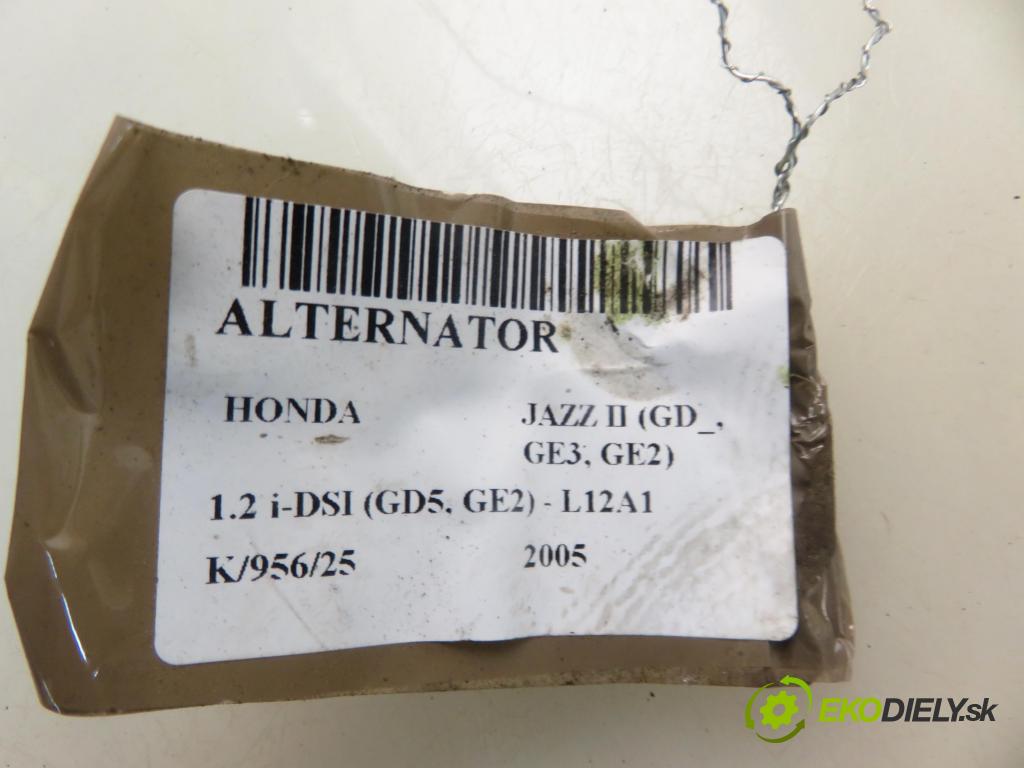 HONDA JAZZ II (GD_, GE3, GE2) HB 2005 57,00 1.2 i-DSI (GD5, GE2) - L12A1 1243,00 Alternátor A5TB0091 ; AHGA56 (Alternátor)
