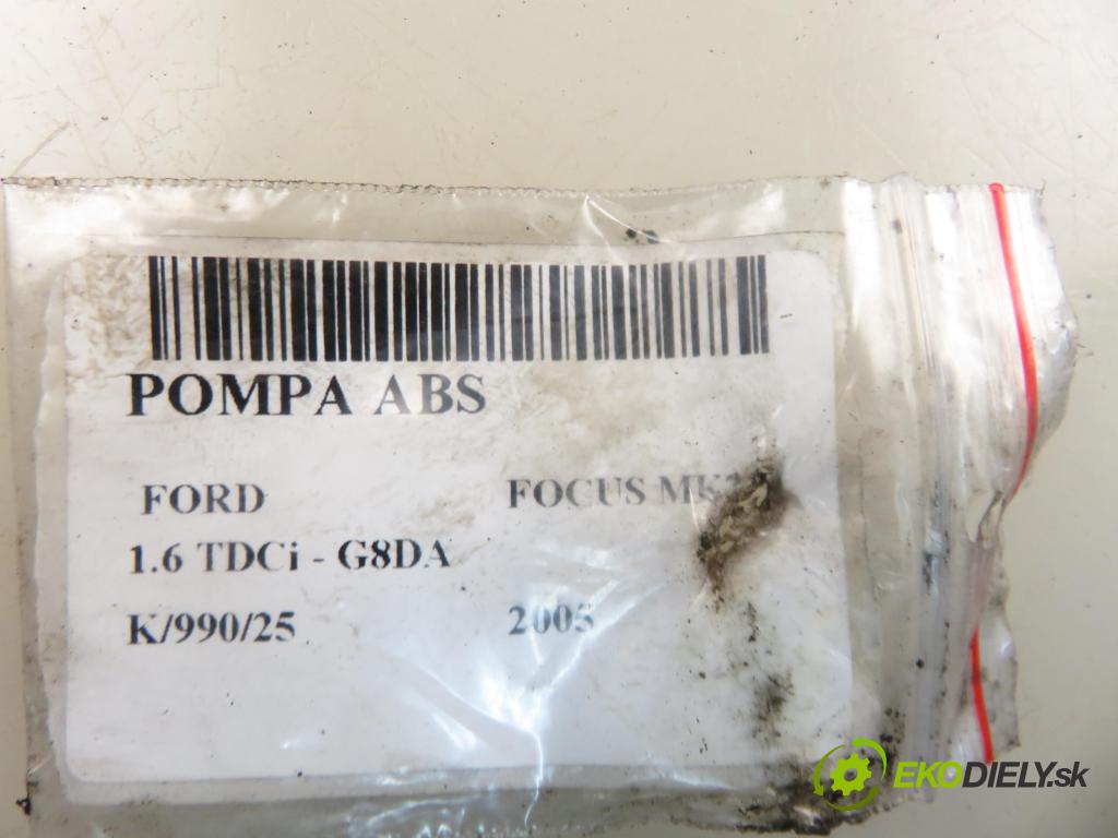 FORD FOCUS II (DA_, HCP) HB 2005 80,00 1.6 TDCi 109 - G8DA 1560,00 Pumpa ABS 10096001153 (Pumpa ABS)
