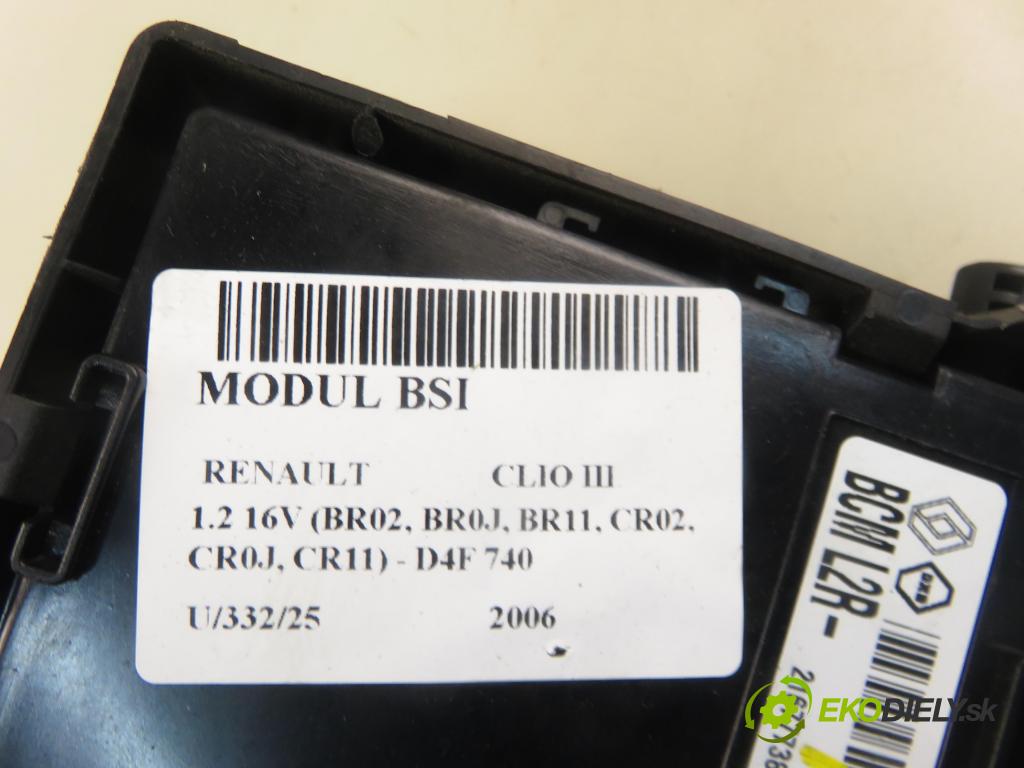 RENAULT CLIO III (BR0/1, CR0/1) HB 2006 55,00 1.2 16V 75 - D4F 740 1149,00 MODUL BSI 8200343732
