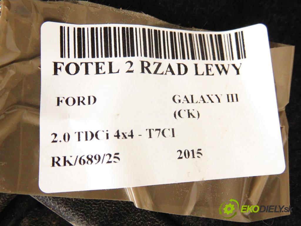 FORD GALAXY III (CK) MINIVAN 2015 110,00 2.0 TDCi 4x4 - T7CI 1997,00 Sedadlo 2 rad ľavy 