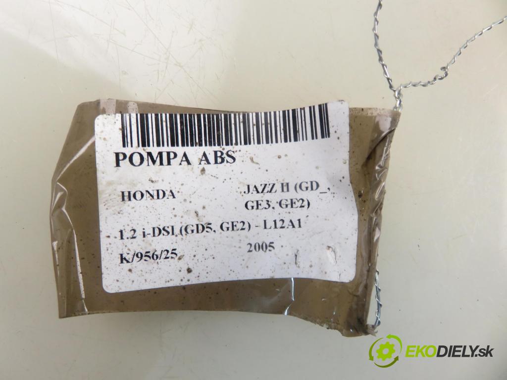 HONDA JAZZ II (GD_, GE3, GE2) HB 2005 57,00 1.2 i-DSI (GD5, GE2) - L12A1 1243,00 Pumpa ABS SAAJ5 (Pumpa ABS)