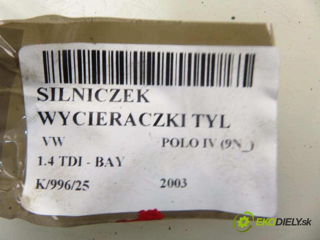 VW POLO (9N_) HB 2003 55,00 1.4 TDI - BAY 1422,00 motorek stěrače ZADNÍ: 6Q6955711A ; 0390201