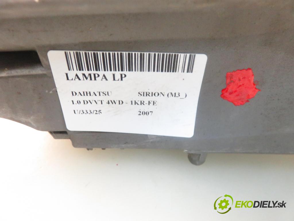 DAIHATSU SIRION (M3_) HB 2007 51,00 1.0 DVVT 4WD - 1KR-FE 998,00 Svetlo LP
