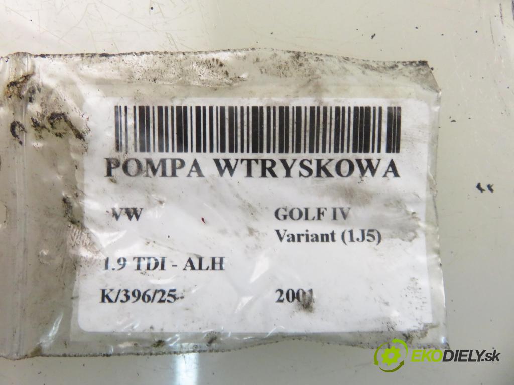 VW GOLF IV Variant (1J5) KOMBI 2001 66,00 1.9 TDI 90 - ALH 1896,00 Pumpa vstrekovacia 038130107D (Vstrekovacie čerpadlo)