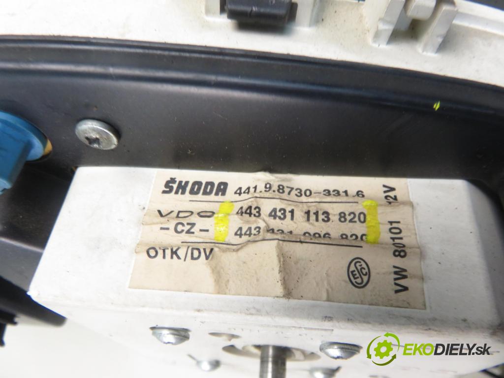 SKODA FELICIA I (6U1) HB 1997 50,00 1.3 MPI - 136B 1289,00 Prístrojovka na ODKAZ: 443431113820 ; 443431096820