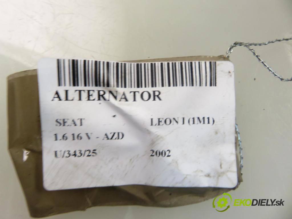 SEAT LEON (1M1) HB 2002 77,00 1.6 16 V - AZD 1598,00 Alternátor 038903018PX (Alternátor)
