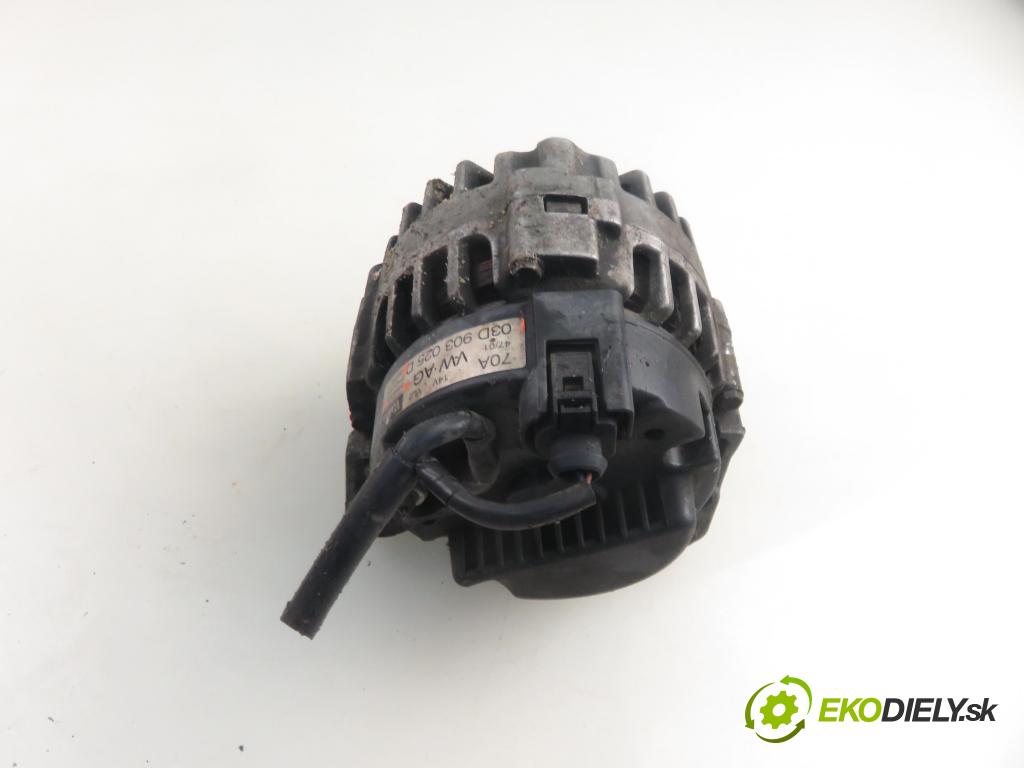 VW POLO (9N_) HB 2002 47,00 1.2 12V 64 - AZQ 1198,00 Alternátor 03D903025D ; SG8B023 (Alternátor)