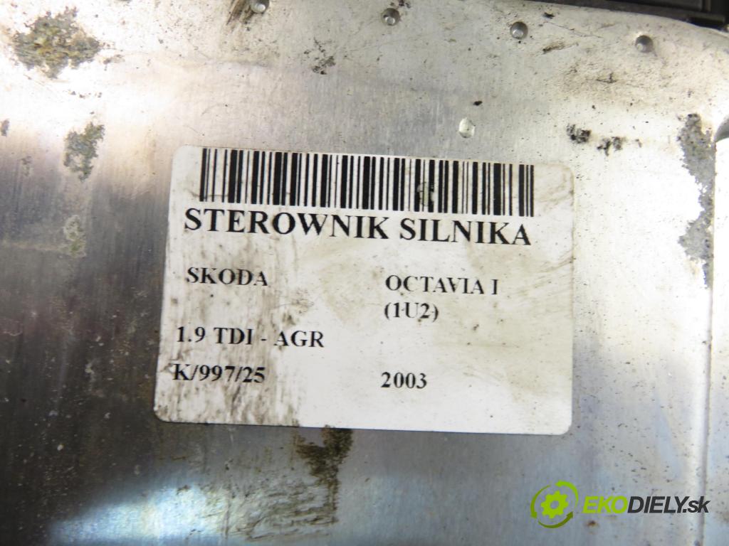 SKODA OCTAVIA I (1U2) LIFTBACK 2003 66,00 1.9 TDI 90- AGR 1896,00 Riadiaca jednotka Motor 038906012HA ; 0281011309