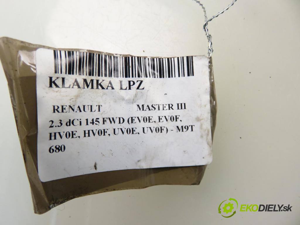 RENAULT MASTER III Platforma / podwozie (EV, HV, UV) KABINA/PLATFORMA 2012 107,00 2.3 dCi 145 FWD (EV0E, EV0F, HV0E, HV0F, UV0E, UV0 2298,00 Kľučka LPZ