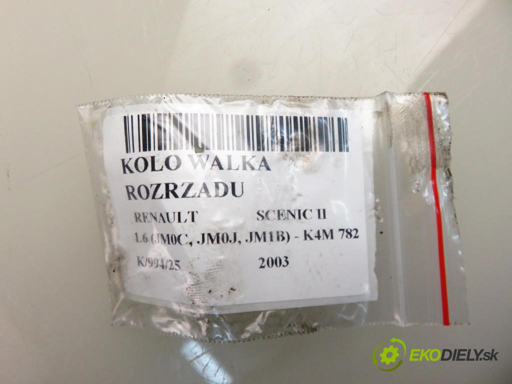 RENAULT SCENIC II (JM0/1_) MINIVAN 2003 83,00 1.6 (JM0C, JM0J, JM1B) - K4M 782 1598,00 Koleso vačky Vačkový hriadeľ: 743272
