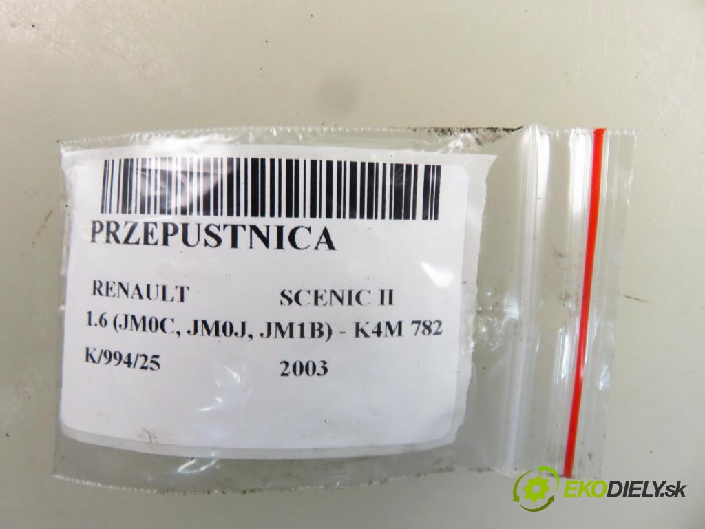 RENAULT SCENIC II (JM0/1_) MINIVAN 2003 83,00 1.6 (JM0C, JM0J, JM1B) - K4M 782 1598,00 Škrtiaca klapka 8200171134B ; 8200190230 (Škrtiaca klapka)