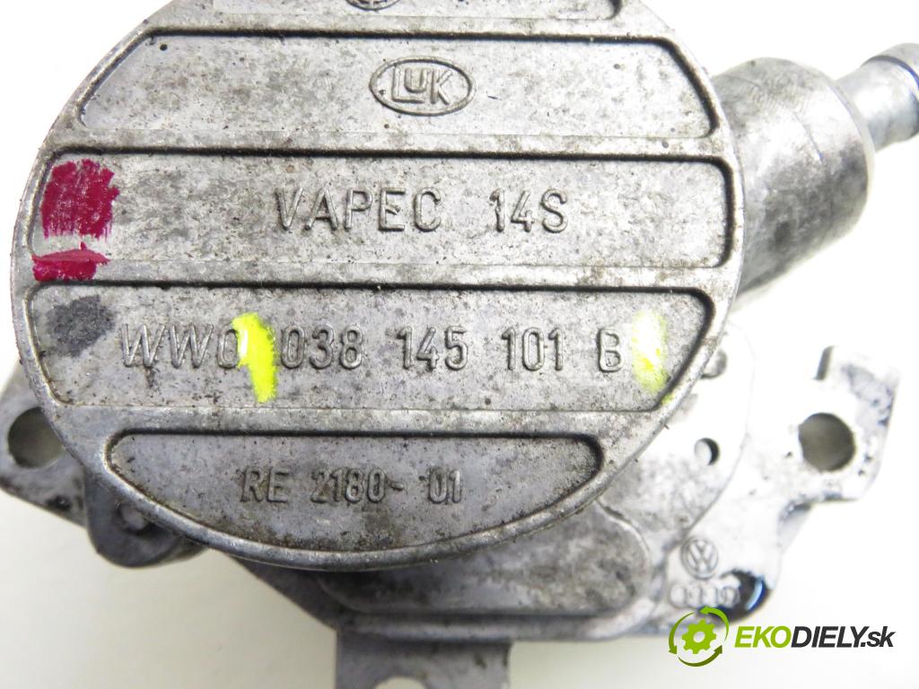 VW GOLF IV (1J1) HB 2003 50,00 1.9 SDI 68 - AQM 1896,00 Pumpa vákuová 038145101B