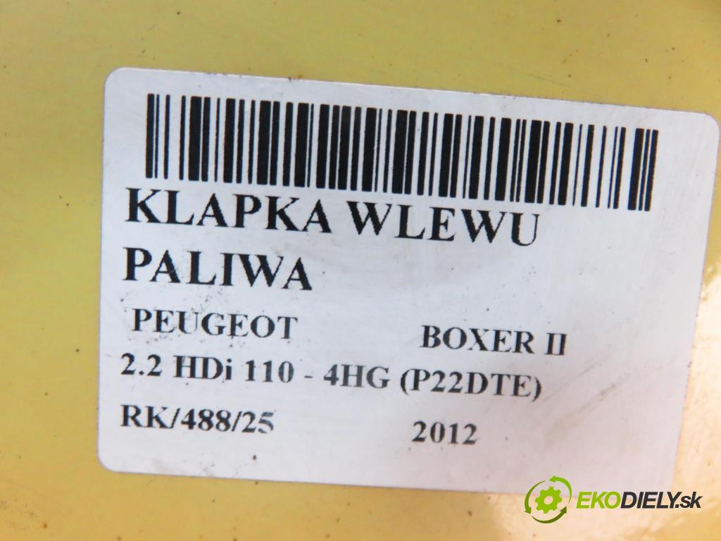 PEUGEOT BOXER Skrzynia FURGON 2012 81,00 2.2 HDi 110 - 4HG (P22DTE) 2198,00 Dvierka nádrže paliva (Kľučka dverí ostatné)