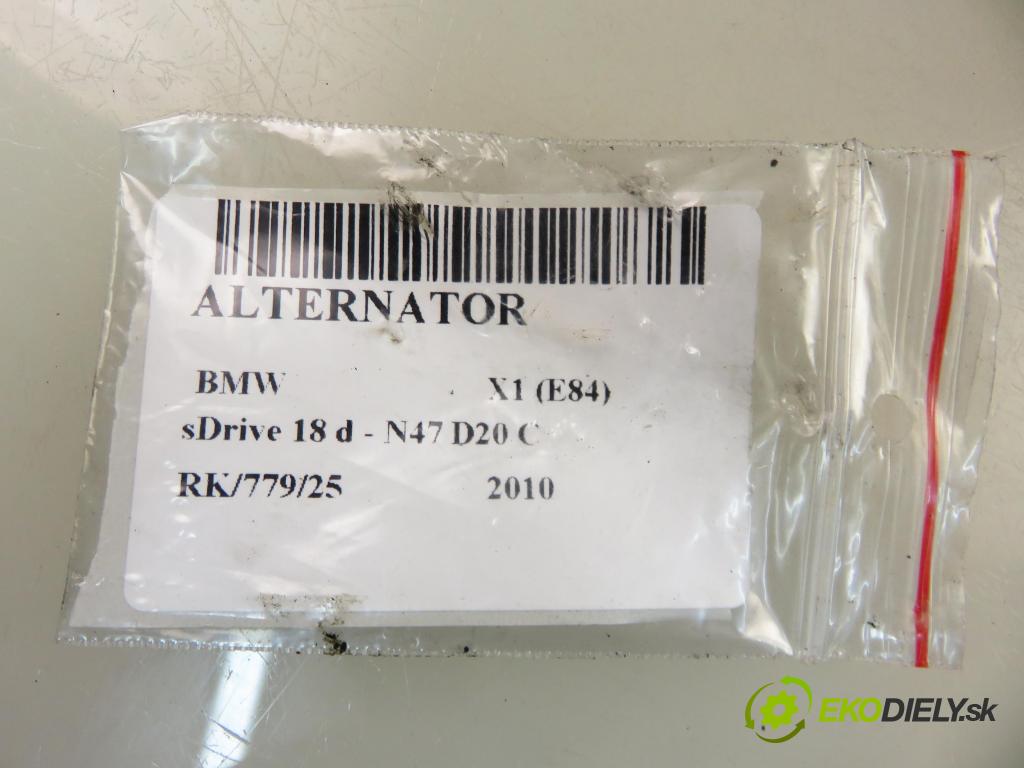 BMW X1 (E84) SUV 2010 105,00 sDrive 18 d 143 - N47 D20 C 1995,00 Alternátor 7802261 (Alternátor)