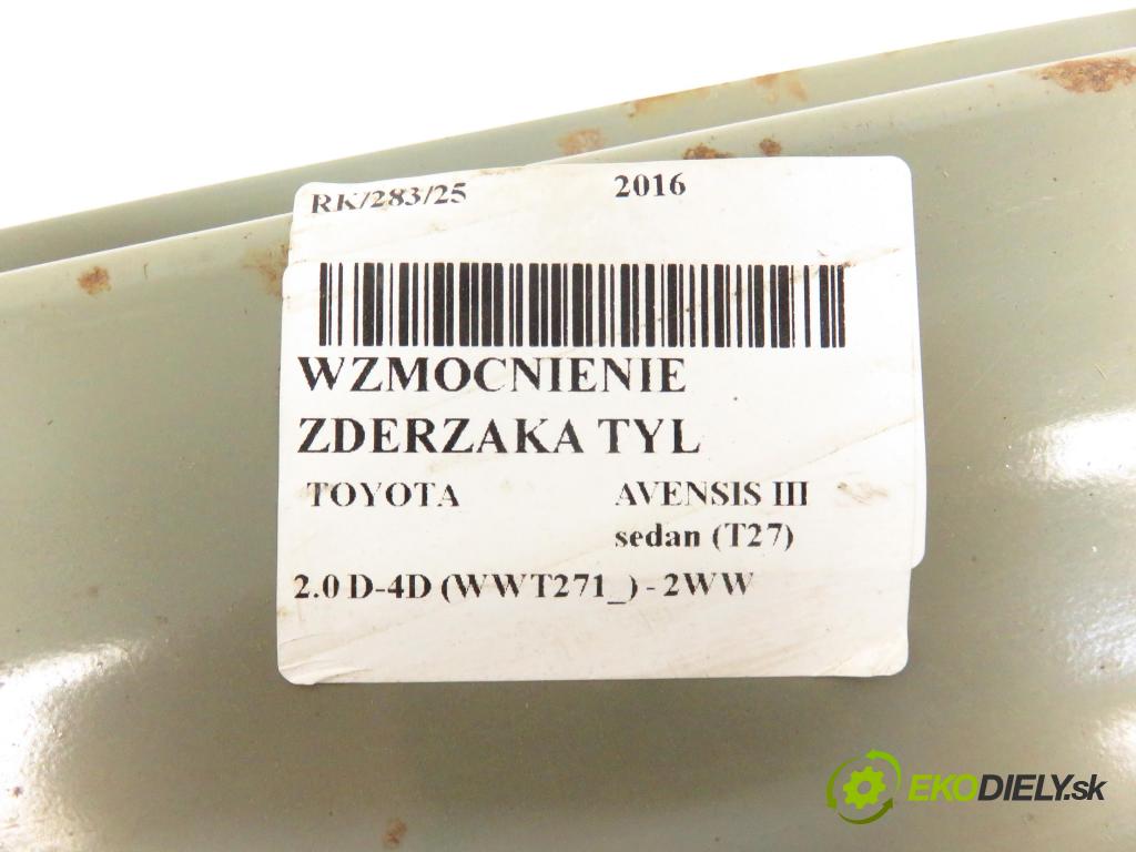 TOYOTA AVENSIS sedan (_T27_) SEDAN 2016 105,00 2.0 D-4D (WWT271_) - 2WW 1995,00 výztuha nárazníka ZADNÍ: