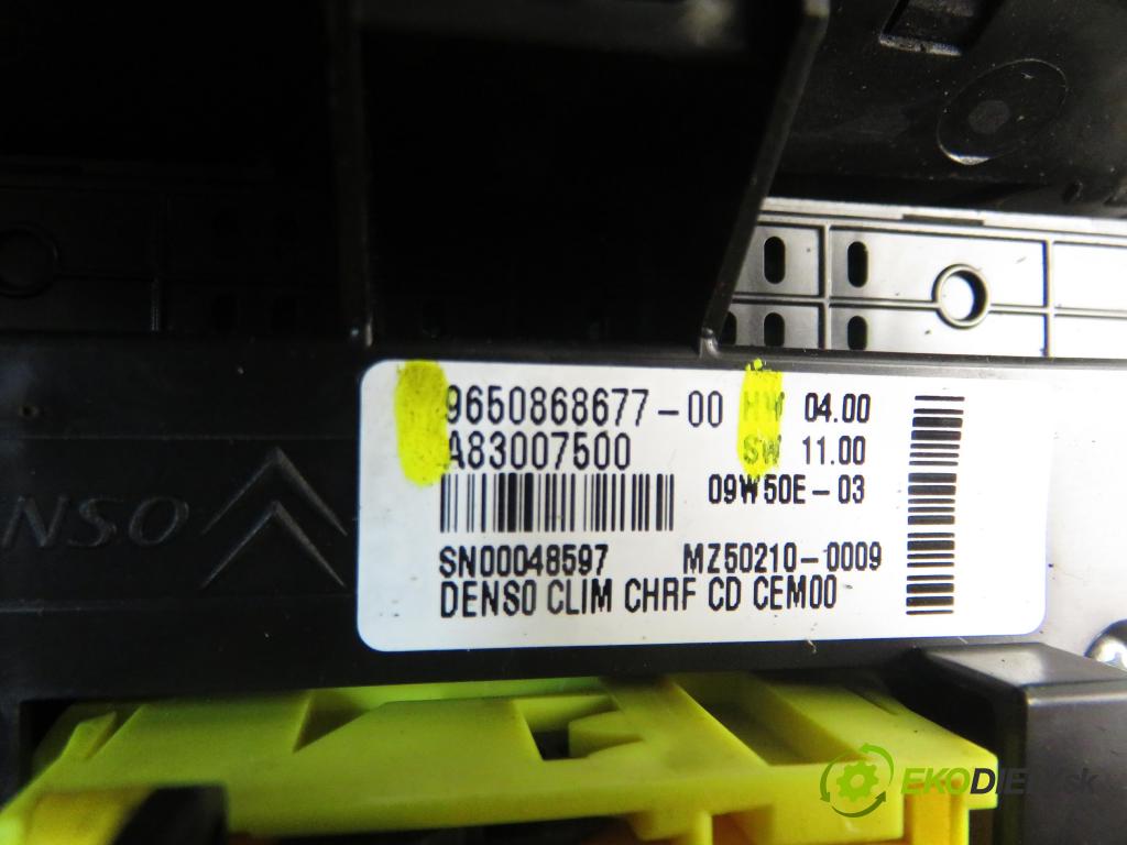 CITROEN C4 Picasso I (UD_) MINIVAN 2010 80,00 1.6 HDi 16V 109 - 9HZ 1560,00 Panel kúrenia KLIMATRONIK 965086867700 ; 303814AB