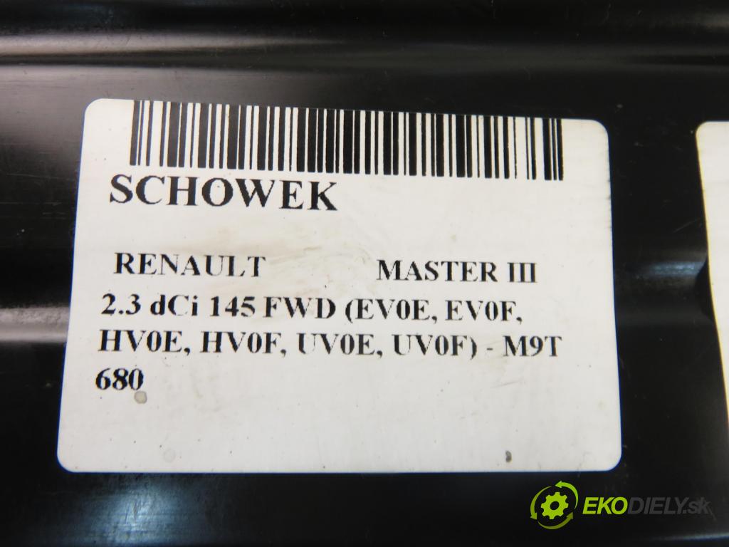 RENAULT MASTER III Platforma / podwozie (EV, HV, UV) KABINA/PLATFORMA 2012 107,00 2.3 dCi 145 FWD (EV0E, EV0F, HV0E, HV0F, UV0E, UV0 2298,00 Priehradka, kastlík 685000045R