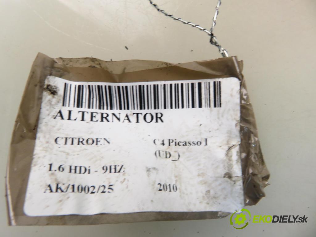 CITROEN C4 Picasso I (UD_) MINIVAN 2010 80,00 1.6 HDi 16V 109 - 9HZ 1560,00 Alternátor 9665617780 (Alternátor)
