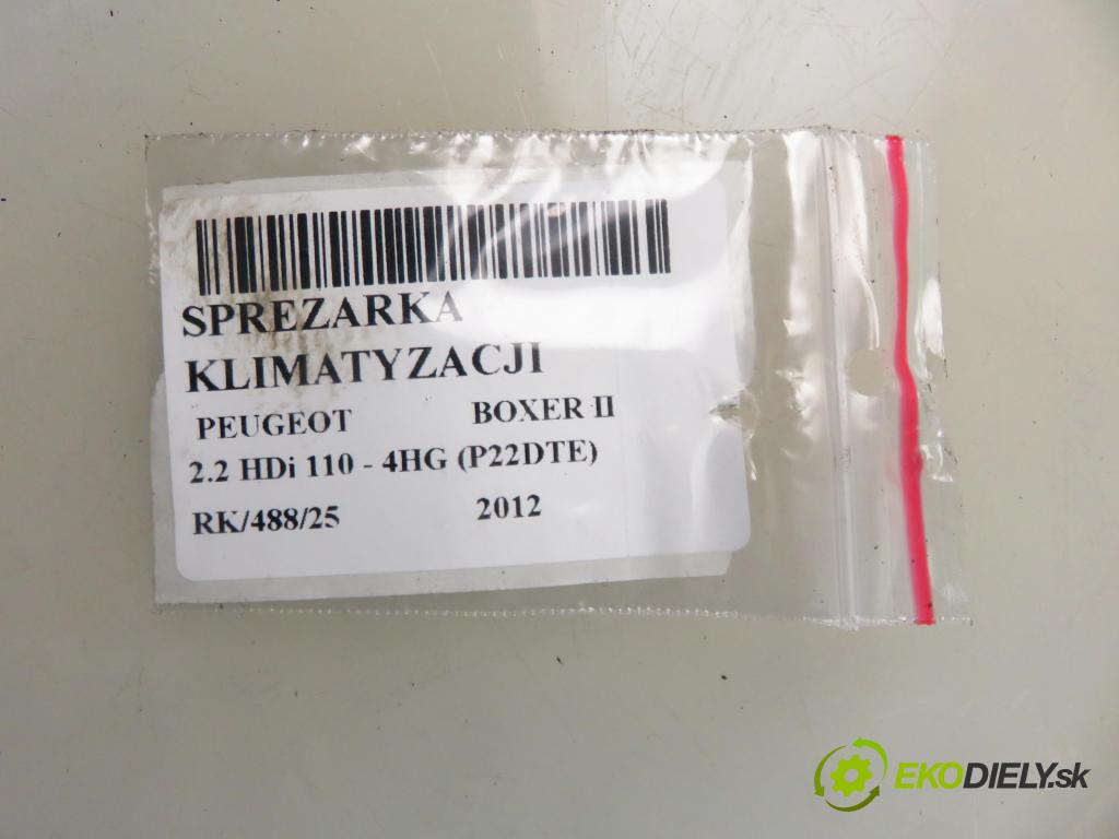 PEUGEOT BOXER Skrzynia FURGON 2012 81,00 2.2 HDi 110 - 4HG (P22DTE) 2198,00 KOMPRESOR: klimatizace  (Kompresor klimatizace)