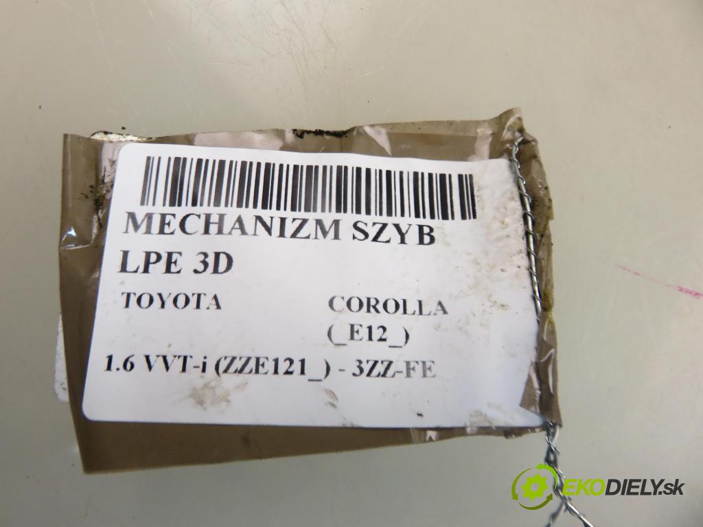 TOYOTA COROLLA (_E12_) HB 2003 81,00 1.6 VVT-i (ZZE121_) - 3ZZ-FE 1598,00 mechanismus oken 3D 0130822031