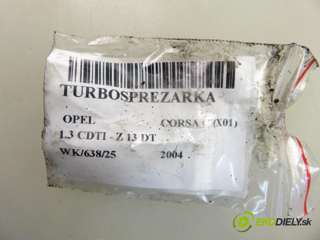 OPEL CORSA C (X01) HB 2004 51,00 1.3 CDTI - Z 13 DT 1248,00 Turbodúchadlo 73501344 ; 54359700006 (Turbodúchadlo (kompletné))
