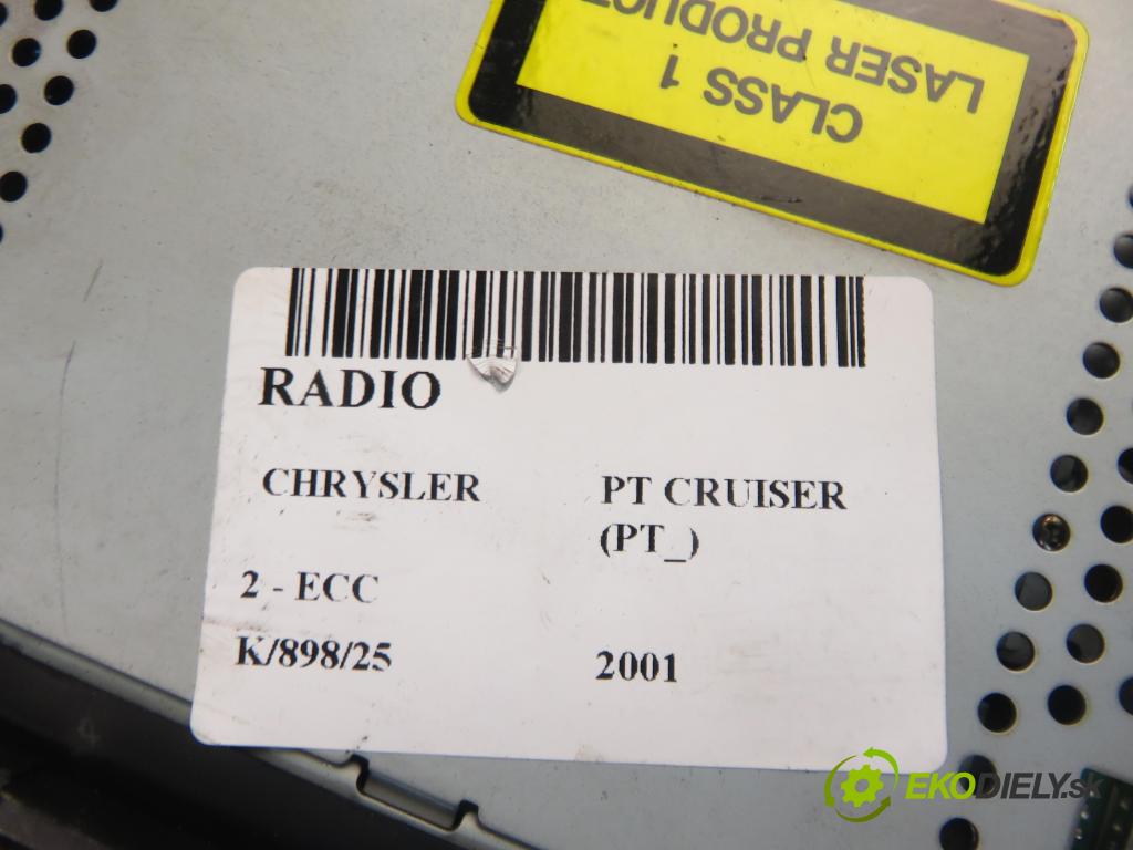 CHRYSLER PT CRUISER (PT_) HB 2001 104,00 2 - ECC 1996,00 RADIO P04858543AF