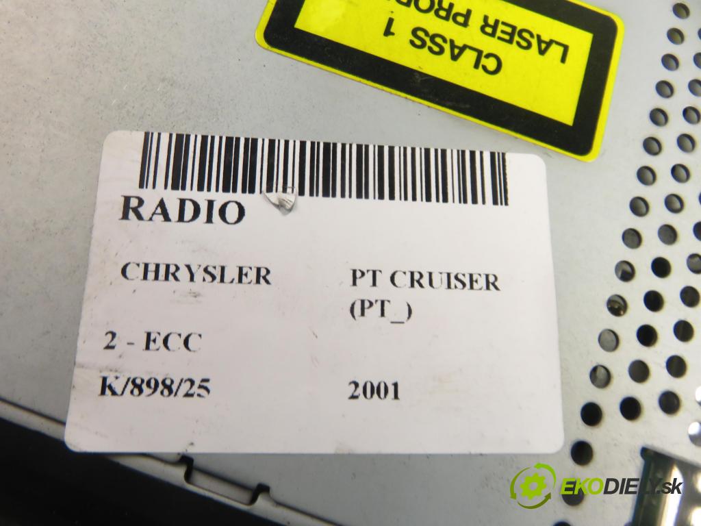 CHRYSLER PT CRUISER (PT_) HB 2001 104,00 2 - ECC 1996,00 RADIO P04858543AF