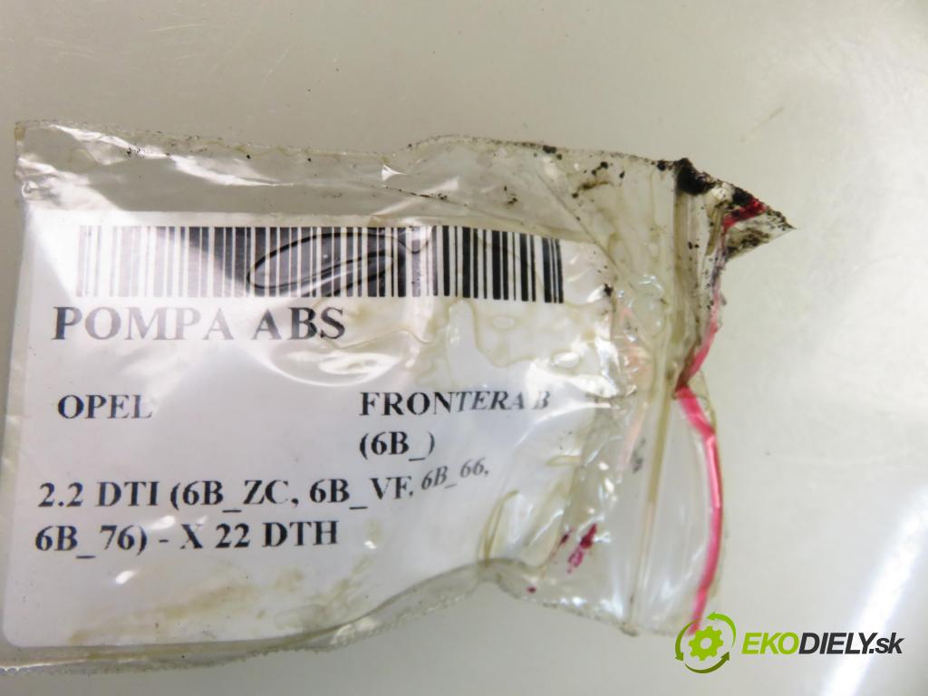 OPEL FRONTERA B (6B_) TERENOWY 2001 85,00 2.2 DTI (6B_ZC, 6B_VF, 6B_66, 6B_76) - X 22 DTH 2171,00 Pumpa ABS 897263399 (Pumpa ABS)
