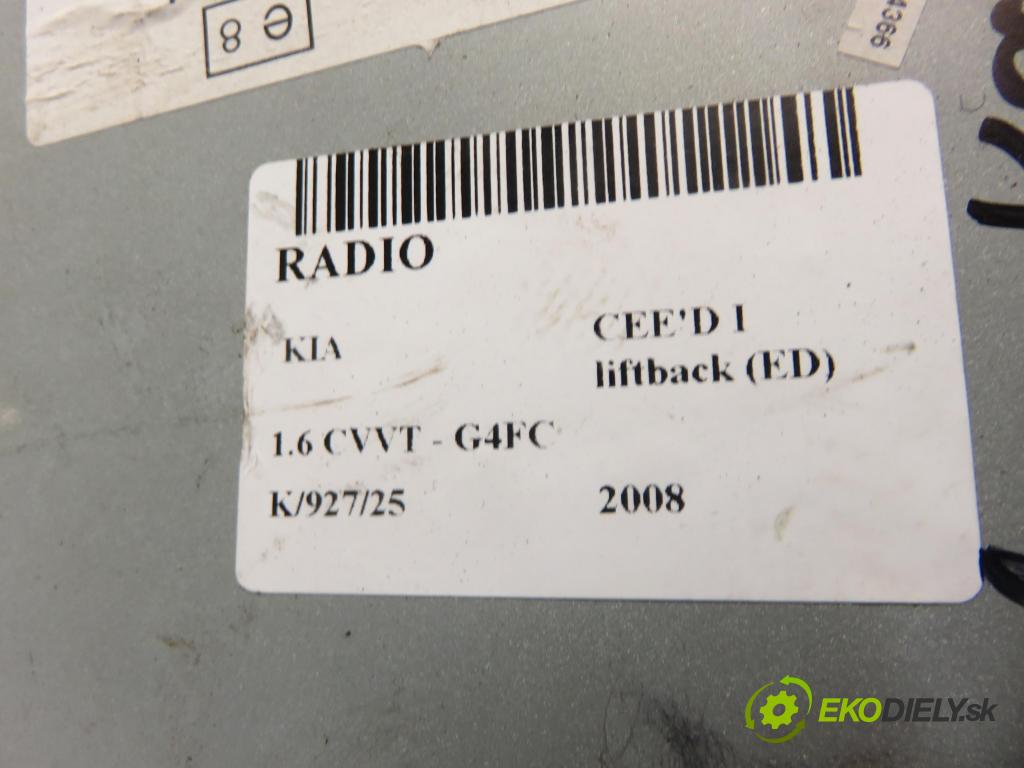 KIA CEE'D liftback (ED) HB 2008 92,00 1.6 CVVT - G4FC 1591,00 RADIO CD X9616701H500